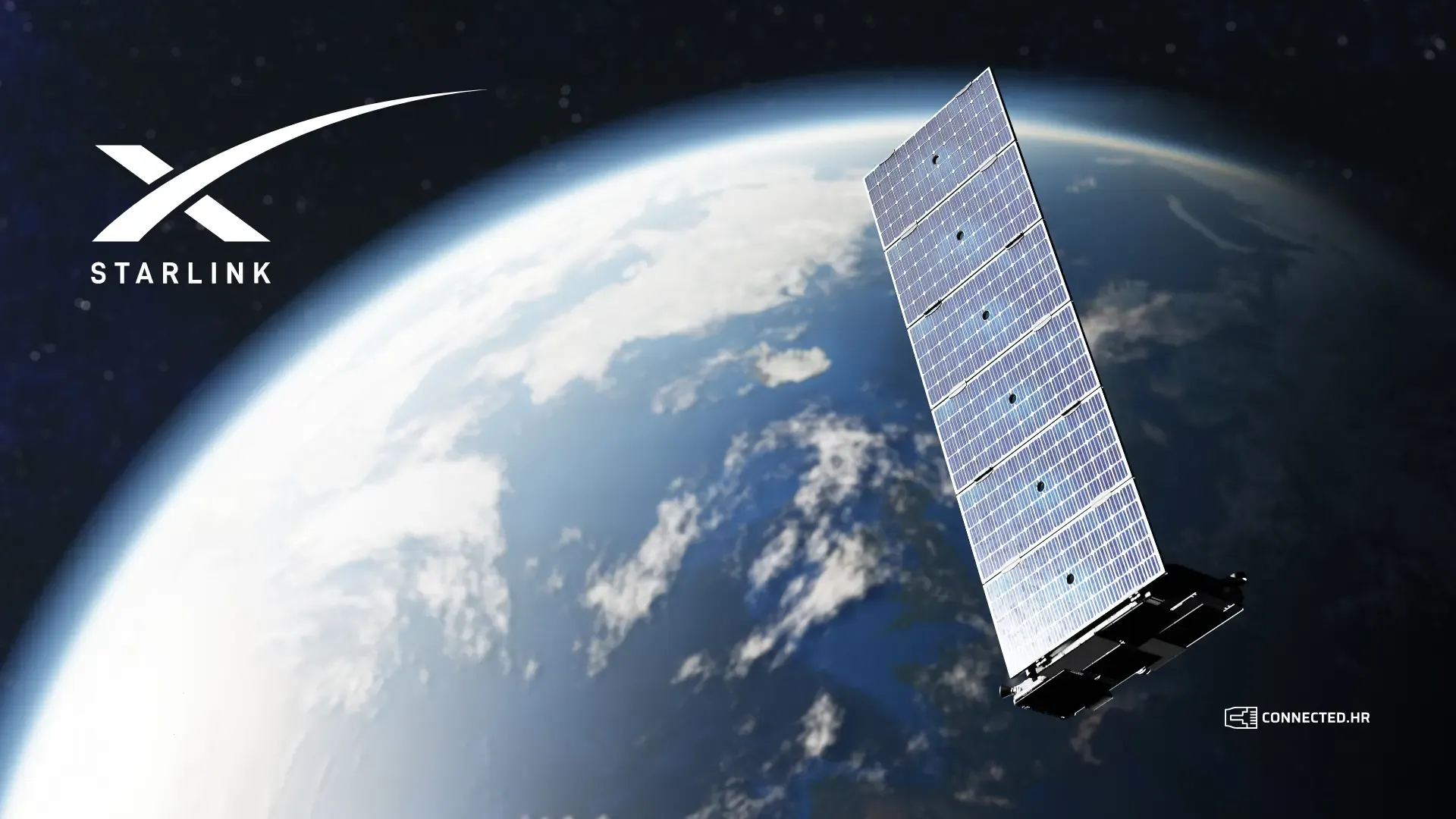 Starlink satelit u orbiti iznad Zemlje